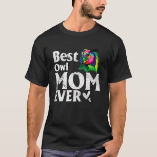 Vintage Best Owl mum Ever   cut coloured Owl mummy T-Shirt