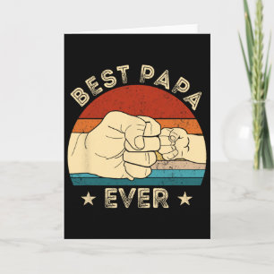 Vintage Best Papa Ever Fist Bump Funny Grandpa Fat Card