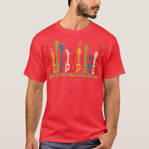 Vintage Best Pop Ever Daddy Guitar Fathers Day Ret T-Shirt