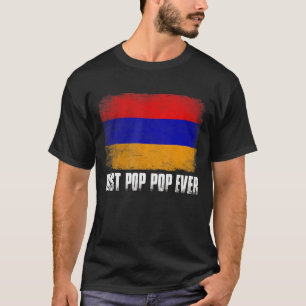 Vintage Best Pop Pop Ever Men Retro Armenia Flag T-Shirt
