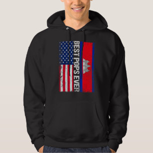 Vintage Best Pops Ever Retro American Cambodia Fla Hoodie