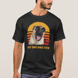 Vintage Best Pug Dog Dad Ever Puppy Fathers Day T-Shirt