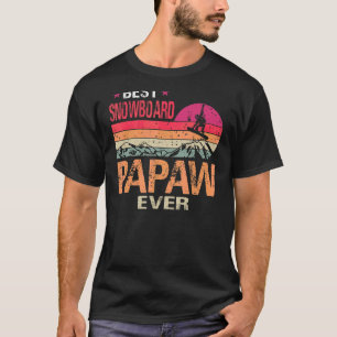 Vintage Best Snowboard Papaw Ever  Father's Day T-Shirt