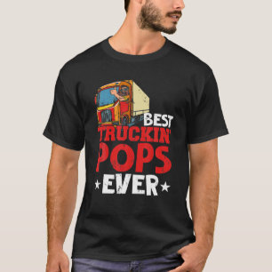 Vintage Best Truckin' Pops Happy Father Day Proud T-Shirt