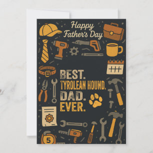 Vintage Best Tyrolean Hound Dad Fathers Day Gifts Invitation