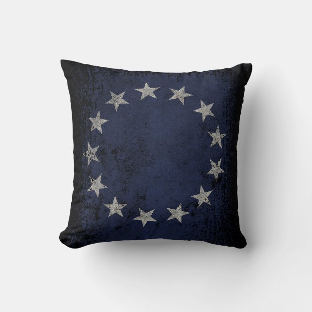 Vintage Betsy Ross American Flag 2-Sided Cushion (Front)