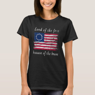 vintage Betsy Ross American Flag with 13 Stars Pat T-Shirt