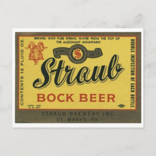 Vintage Beverage Label Postcard