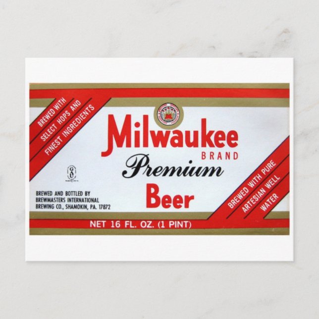 Vintage Beverage Label Postcard (Front)