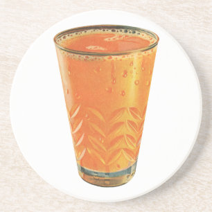 Vintage Beverages, Glass of Orange Juice Breakfast Coaster