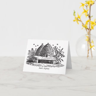 Vintage Bewick beehive bees note cards