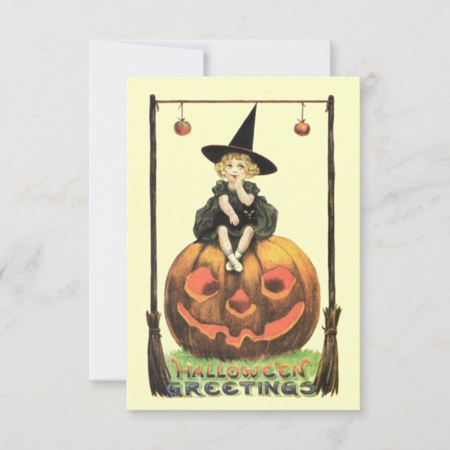 Vintage Bewitching Halloween Invitation (Front)