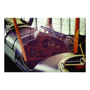 Vintage Bi plane Cockpit Photo Print