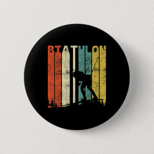Vintage Biathlon Retro Biathlete 1  6 Cm Round Badge