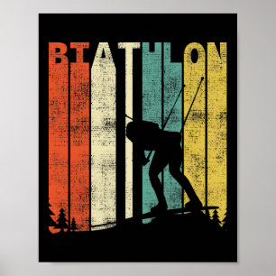 Vintage Biathlon Retro Biathlete 1  Poster