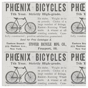 Vintage Bicycle Ad Fabric