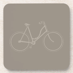 Vintage Bicycle Antique Bike Art CUSTOM COLOR Coaster