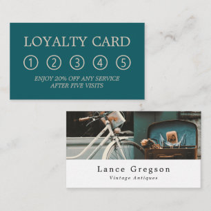 Vintage Bicycle, Antique Dealer Business Loyalty Card
