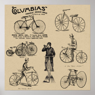 Vintage Bicycle Bike Cycling Poster