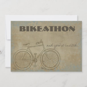 Vintage Bicycle Bikeathon Inivtation Invitation