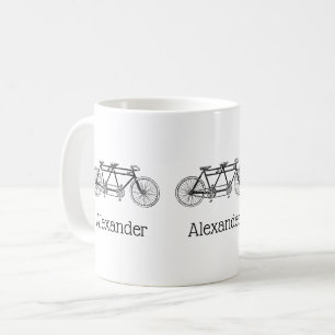 Vintage Bicycle Built For Two / Tandem Bike Coffee Mug