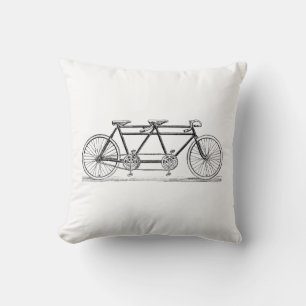 Vintage Bicycle Built For Two / Tandem Bike Cushion