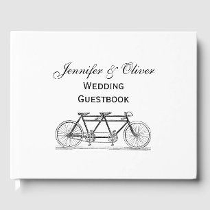 Vintage Bicycle Built For Two / Tandem Bike Guest Book
