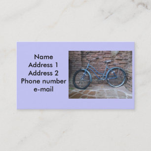 Vintage bicycle business card. card