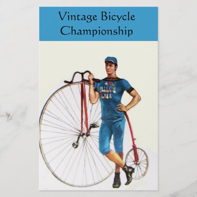 Vintage Bicycle Championship Stationery (Front)
