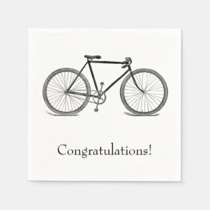 Vintage Bicycle Congratulations Napkin