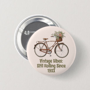 Vintage Bicycle Customised Button