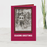 Vintage Bicycle  Dady on a bicycle