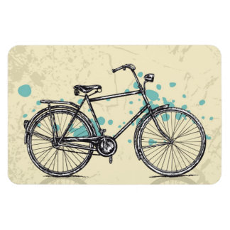 Vintage Bicycle Drawing Magnet