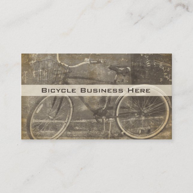 Vintage Bicycle Grungy Business Card (Front)