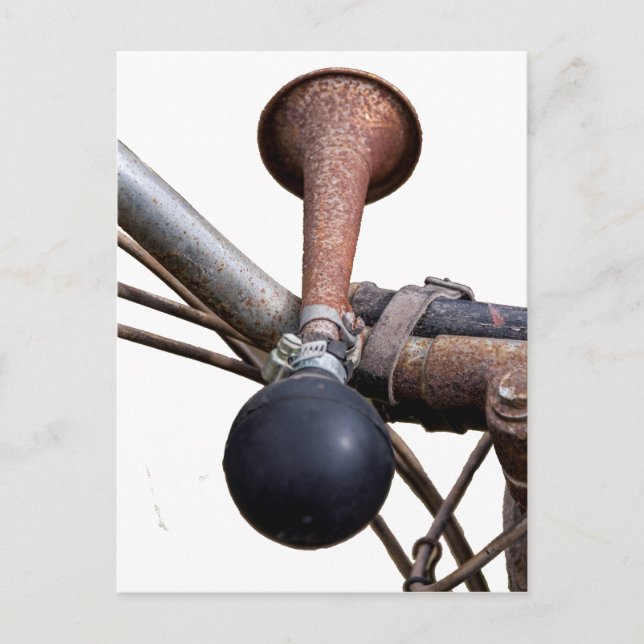 Vintage bicycle horn postcard (Front)