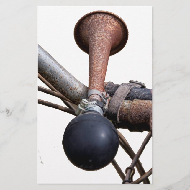 Vintage bicycle horn stationery (Front)