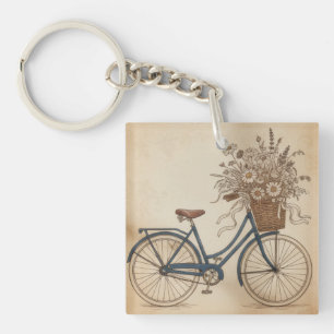 vintage bicycle key ring
