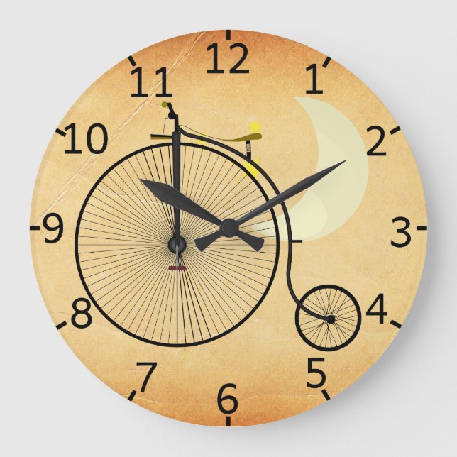 Vintage Bicycle Large Clock (Front)