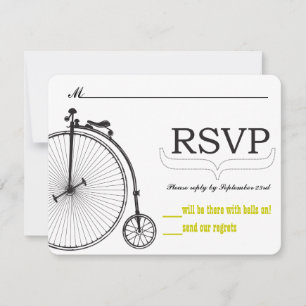 Vintage Bicycle Love RSVP-size for RSVP Envelopes Card