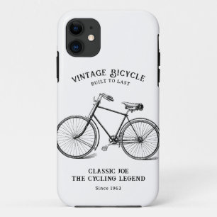 Vintage Bicycle Name Birth Year Custom  iPhone 11 Case
