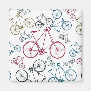 Vintage Bicycle Pattern Gifts for Cyclists Magnet