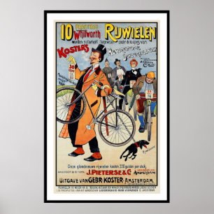 Vintage Bicycle Poster: Whitworth Rijwielen Poster