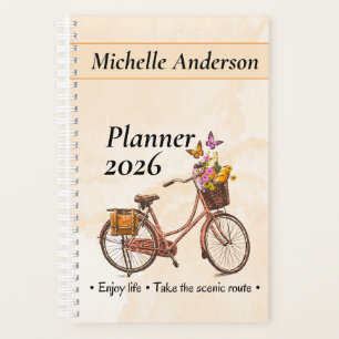 Vintage Bicycle Quote Personalised Year Planner