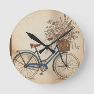 vintage bicycle round clock