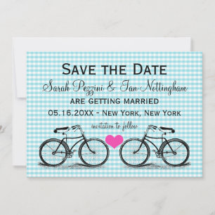 Vintage Bicycle Save the Date Wedding Cards