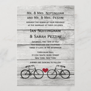 Vintage Bicycle Wedding Invitations
