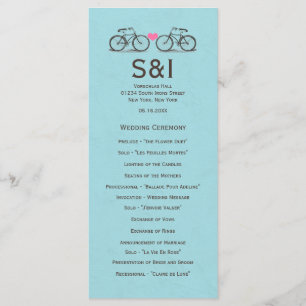 Vintage Bicycle Wedding Programs