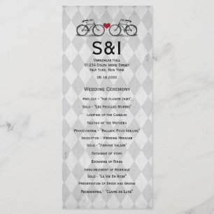 Vintage Bicycle Wedding Programs