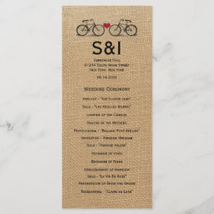 Vintage Bicycle Wedding Programs