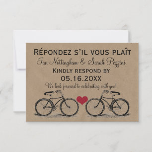 Vintage Bicycle Wedding RSVP Cards